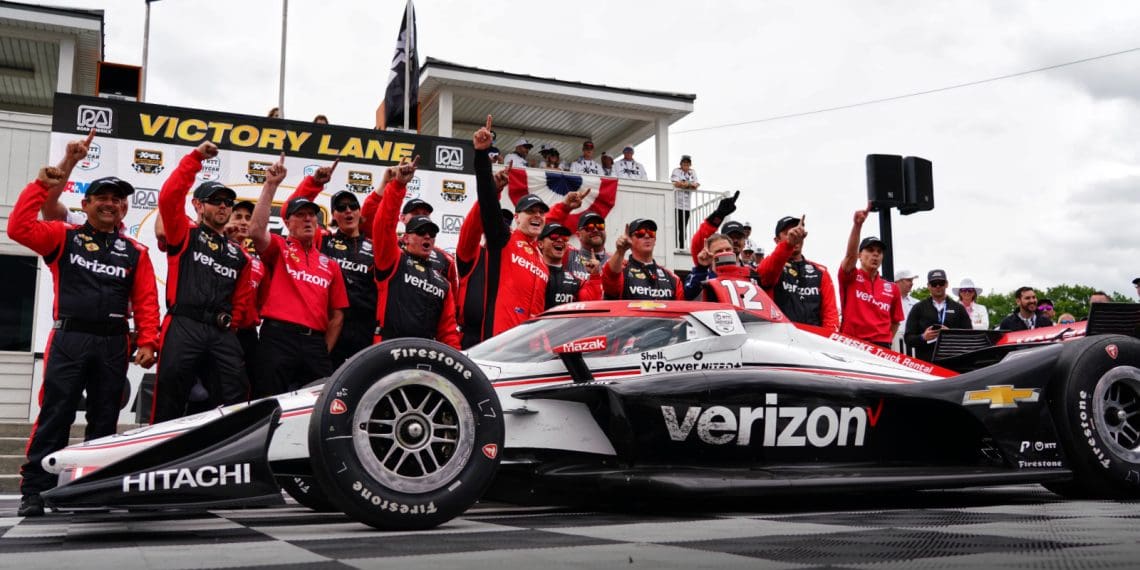 Poder quebra maldição para vencer corrida da IndyCar, lidera performance dominante da Team Penske em Road America.