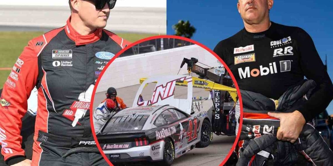 Vídeo: “Temporada da SHR acabou” – Ryan Preece bate nos treinos em Las Vegas, equipe de Tony Stewart em apuros.