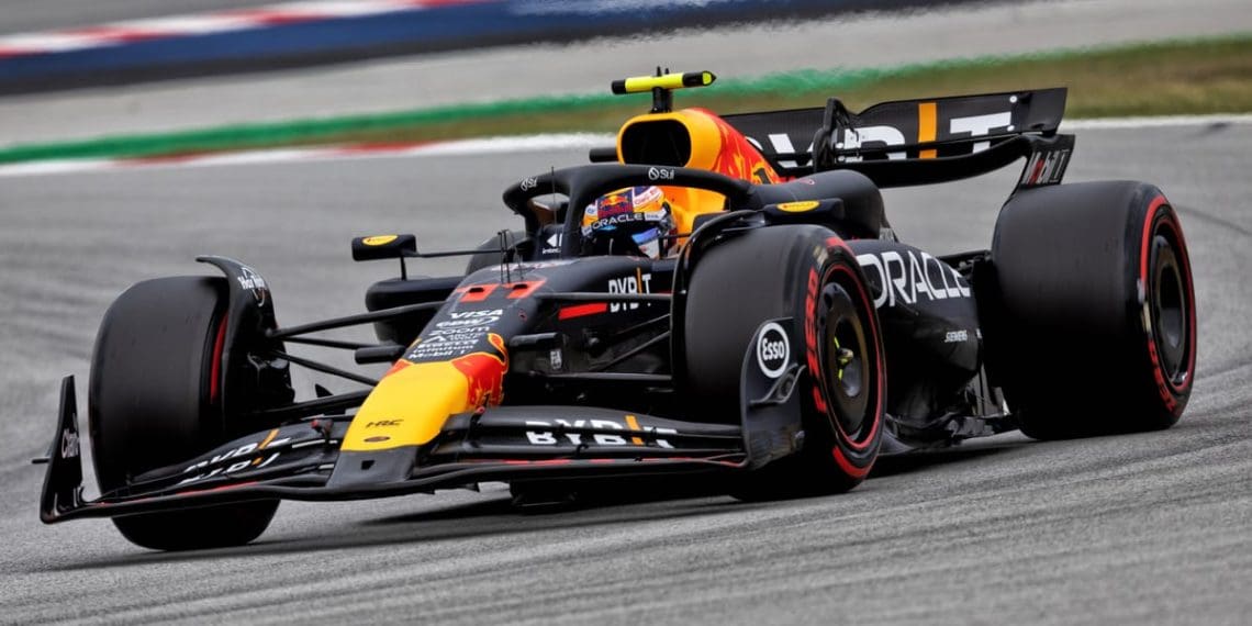 F1 Grande Prêmio da Espanha alinhamento após três penalidades.