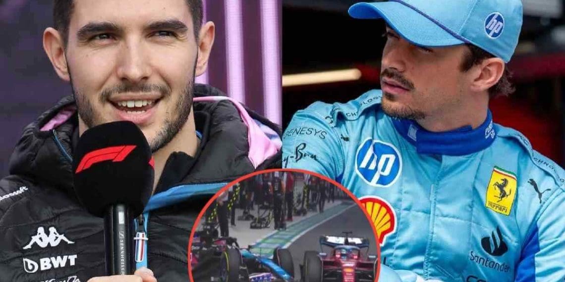 VÍDEO: Esteban Ocon colide com SF-24 de Charles Leclerc na garagem antes da Corrida Sprint de Miami.