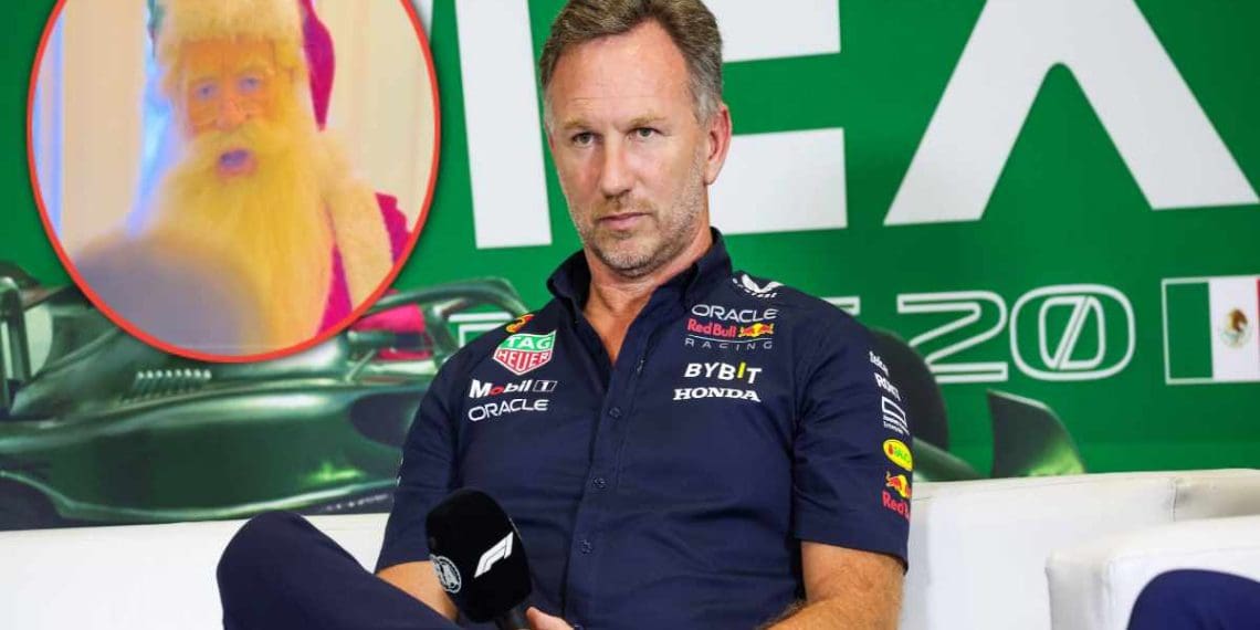 Vídeo: Fãs se divertem com Papai Noel questionando os filhos de Christian Horner sobre o comportamento do chefe da equipe de F1 em Drive to Survive durante investigação por conduta inadequada.
