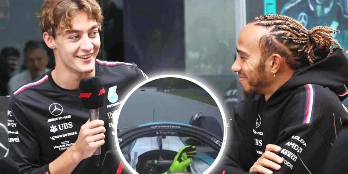 Veja Lewis Hamilton torcendo por seu companheiro de equipe George Russell enquanto ele vence o Grande Prêmio da Áustria.
