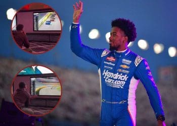 Bubba Wallace orgulhoso ao ver Rajah Caruth vencer corrida de caminhão em Las Vegas, fãs reagem.