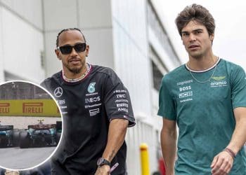 Lance Stroll expressa frustração no rádio da equipe após colidir com Lewis Hamilton durante a sessão de treinos livres 3 do Grande Prêmio da Espanha.