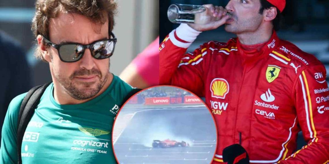 Aston Martin protesta resultado da classificação do GP da China de Carlos Sainz devido a incidente de bandeira vermelha.