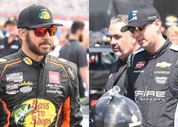 VÍDEO: Kyle Busch fala sobre especulações de retorno da JGR enquanto Martin Truex Jr. revela aposentadoria.