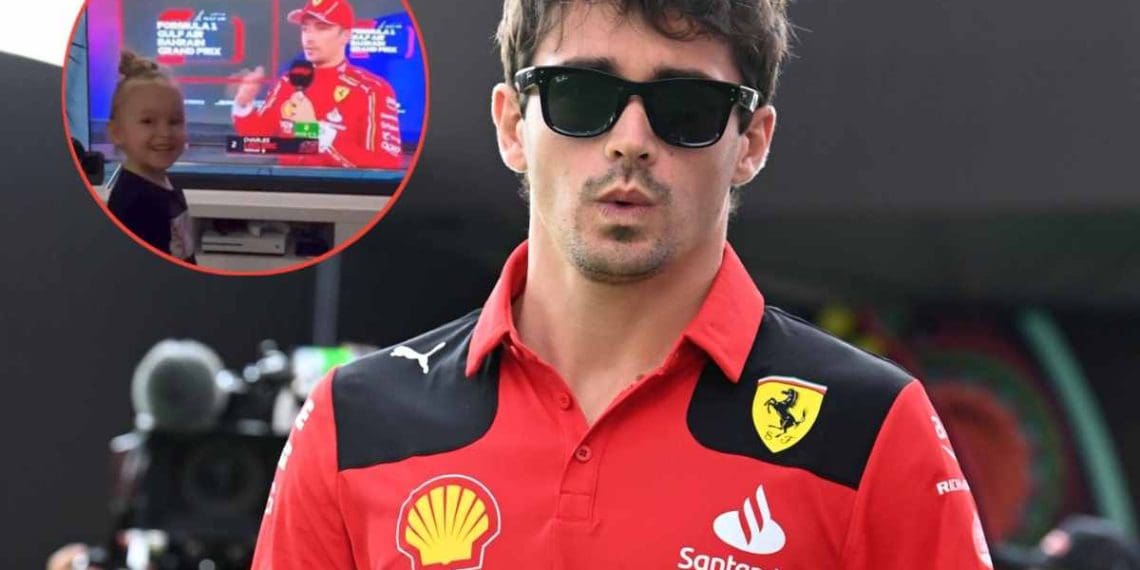 Vídeo: Jovem fã de Charles Leclerc tem uma resposta emocionante para o piloto da Ferrari após a entrevista pós-classificação do Grande Prêmio do Bahrein.