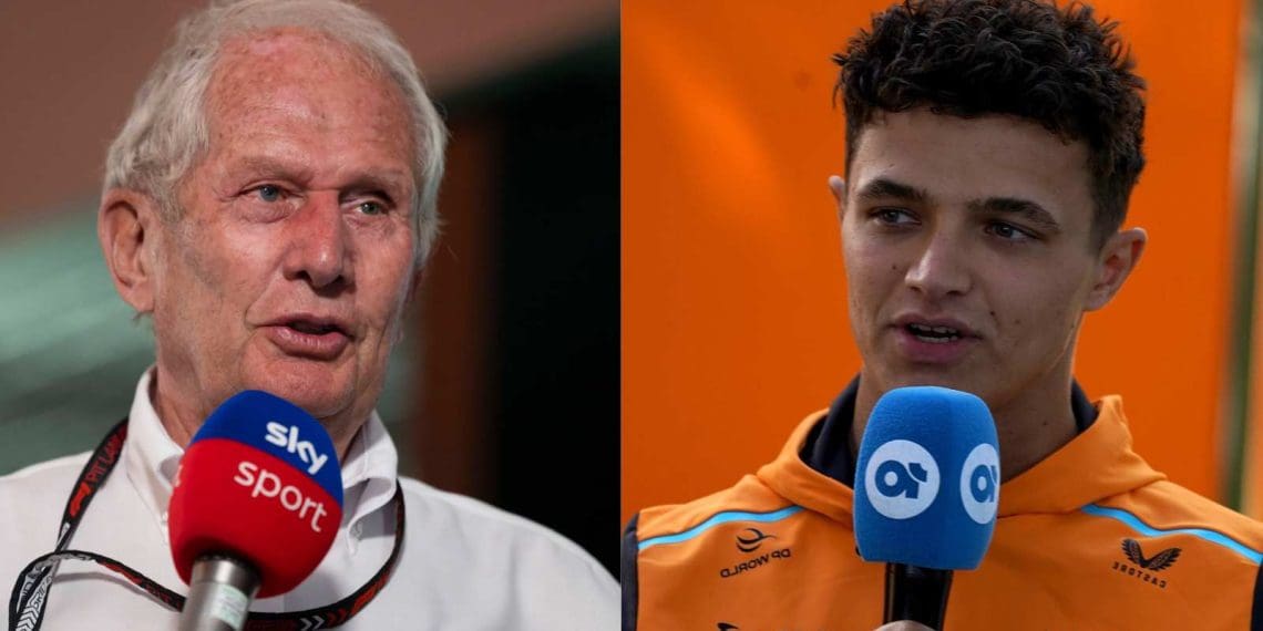 Helmut Marko vê McLaren, liderado por Lando Norris, como principal rival da Red Bull em 2024.