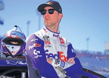 VIDEO: Denny Hamlin taunts jeering spectators once more with a provocative remark following victory in LA Clash race.
