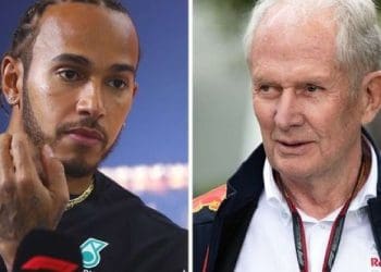 Fans express their disapproval towards Helmut Marko’s derogatory remark regarding Lewis Hamilton’s transfer to Ferrari, calling it a “retirement home” choice.