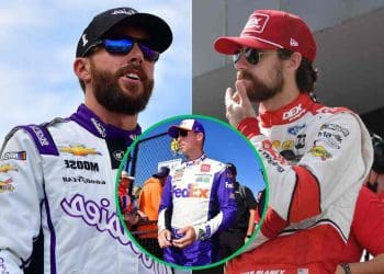 Denny Hamlin acusa Ryan Blaney, atual campeão da NASCAR, de tomar decisões precipitadas no rádio.