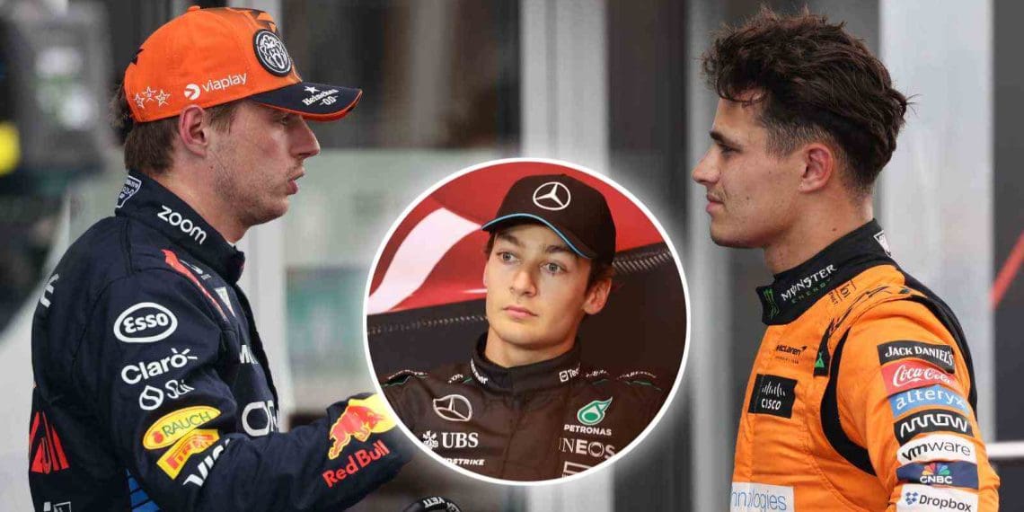 George Russell testemunhou Lando Norris enfrentando Max Verstappen logo antes de um grande incidente no Grande Prêmio da Áustria.