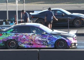 WINGLESS YET COLORFUL MERCEDES-AMG SEDAN DRAGS NISSAN GT-R, SOMEONE GETS SURPRISED.