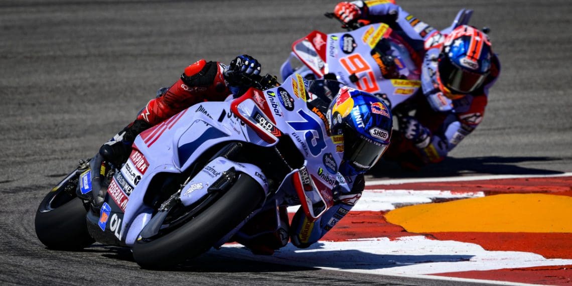 Alex Marquez lidera o primeiro treino de MotoGP em Jerez com o companheiro de equipe da Gresini em segundo lugar.