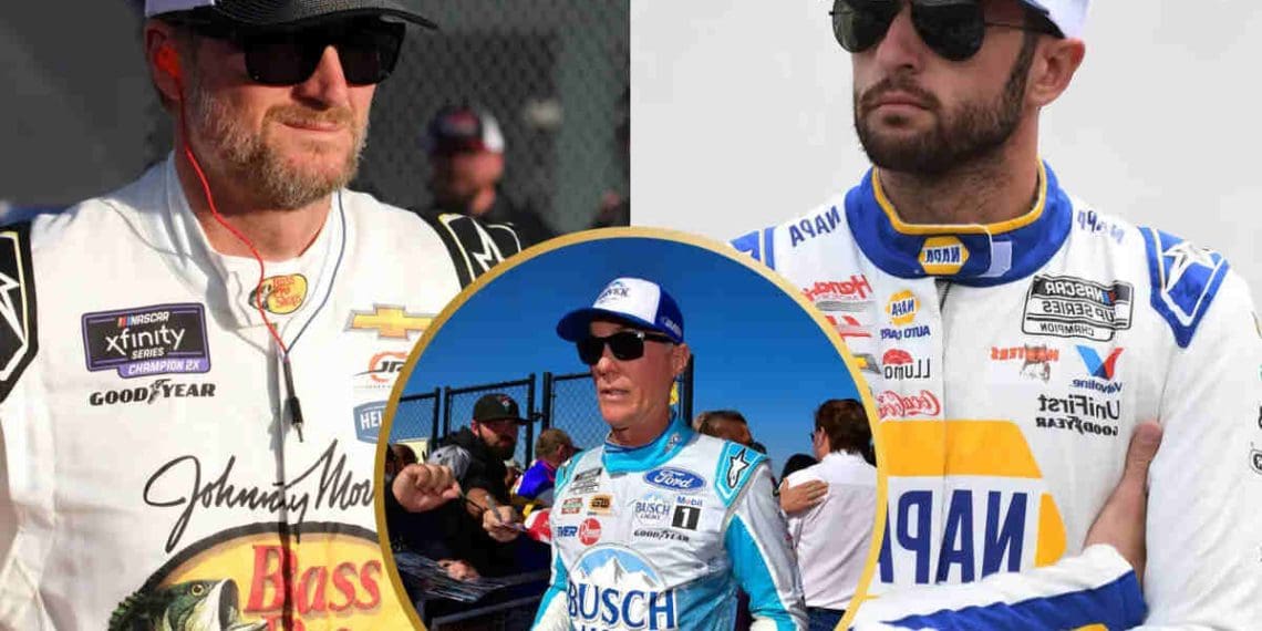 KEVIN HARVICK DIZ QUE HÁ PRESSÃO SOBRE CHASE ELLIOTT E DALE EARNHARDT JR. PARA SE DESTACAREM EM CADA CORRIDA.