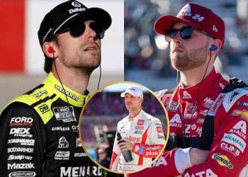 Denny Hamlin afirma que William Byron foi o responsável pelo acidente de Ryan Blaney.