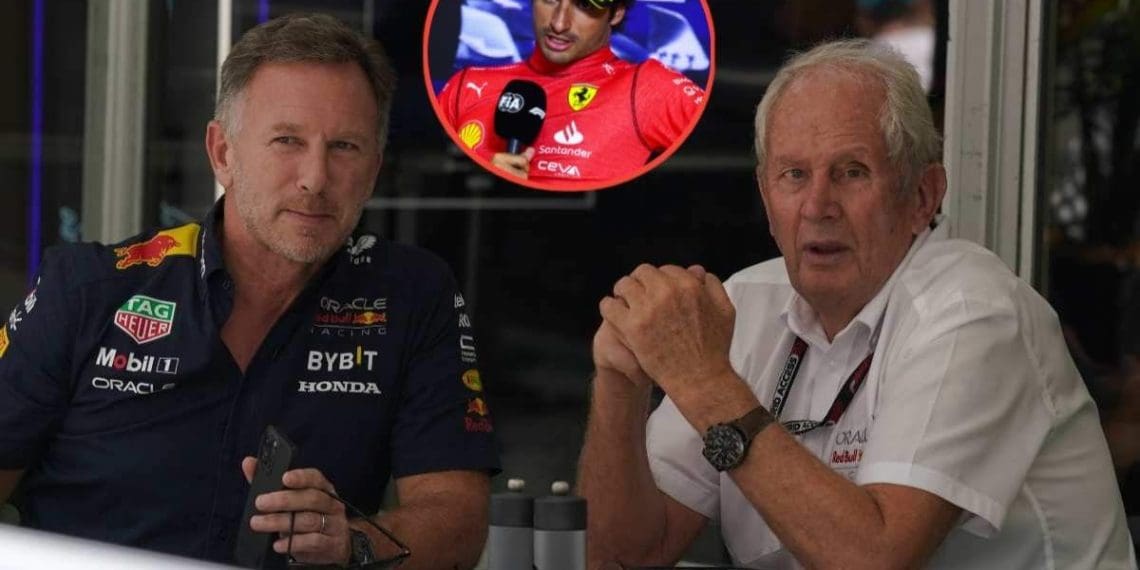 Christian Horner nega declaração de Helmut Marko de que a Red Bull está em discussões com Carlos Sainz para 2025.