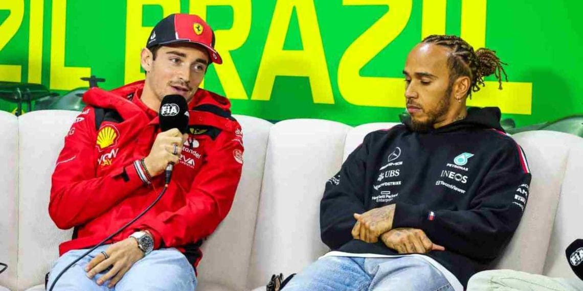 Charles Leclerc ansioso para mostrar suas habilidades contra o grande Lewis Hamilton na Ferrari.
