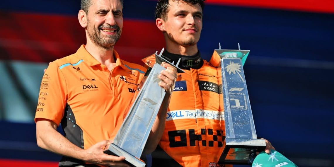 McLaren: Falta de vitórias de Lando Norris na F1 era um fardo para a equipe.