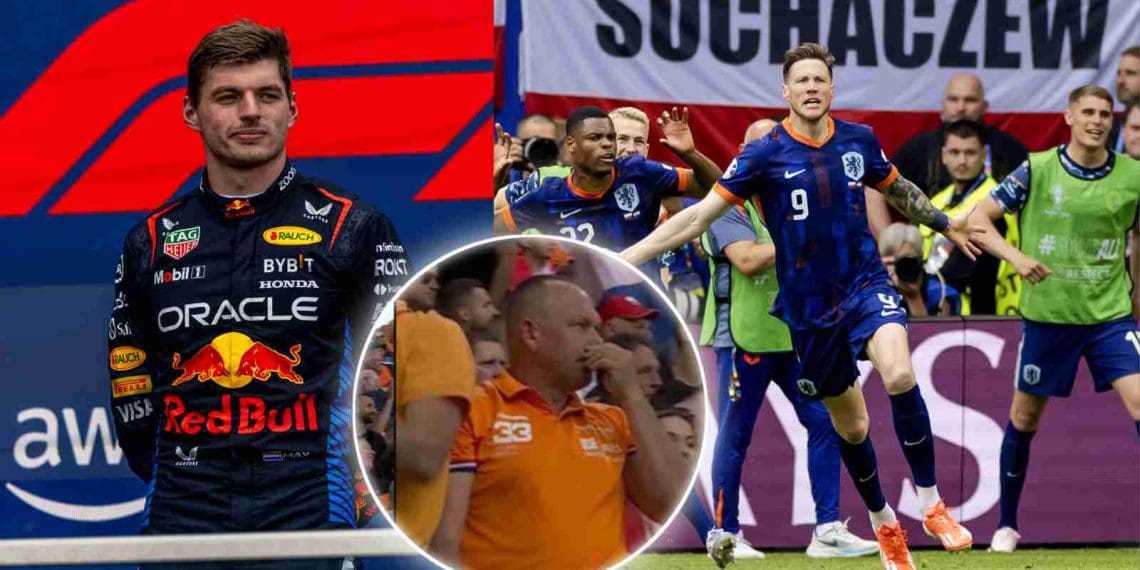 Max Verstappen torcedores comemoram na Euro após Holanda vencer a Polônia na estreia do Grupo D.