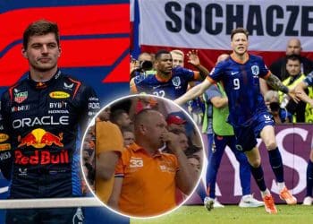 Max Verstappen torcedores comemoram na Euro após Holanda vencer a Polônia na estreia do Grupo D.