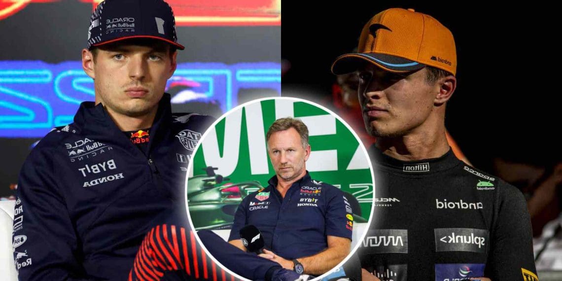 Christian Horner argumenta que Max Verstappen e a Red Bull estavam dominando a McLaren antes da última paragem.