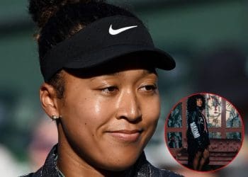VÍDEO: Naomi Osaka arrasa em jaqueta personalizada por Jeff Hamilton antes do Grande Prêmio de Miami.