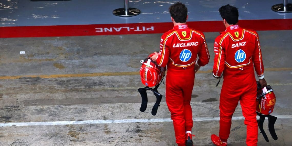 Leclerc resolve incidente na F1 com companheiro de equipe da Ferrari Sainz.