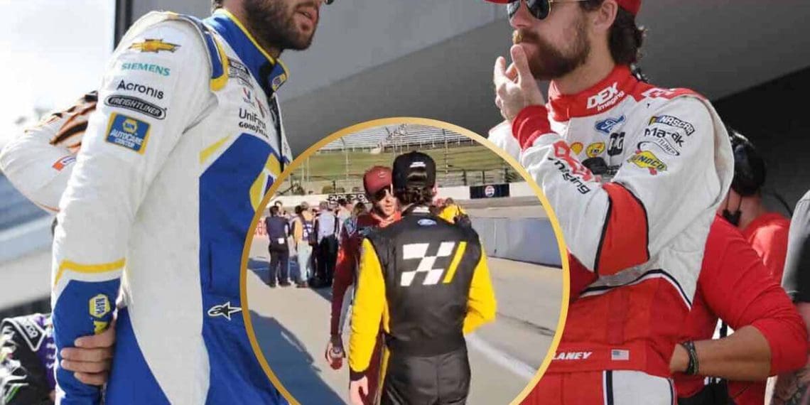 Vídeo: Ryan Blaney pede desculpas a Chase Elliott após incidente na restart de Martinsville.