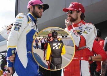Vídeo: Ryan Blaney pede desculpas a Chase Elliott após incidente na restart de Martinsville.