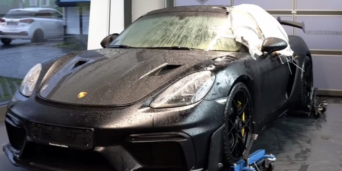 THIS Porsche 718 Cayman GT4 RS Spent Three Days Buried in Mud, It’s a Swamp on Wheels.