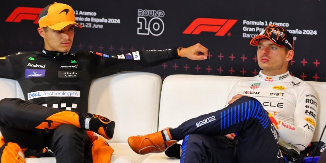 Verstappen brinca sobre Norris precisando de um ‘espelho grande’ para largadas de corridas de F1