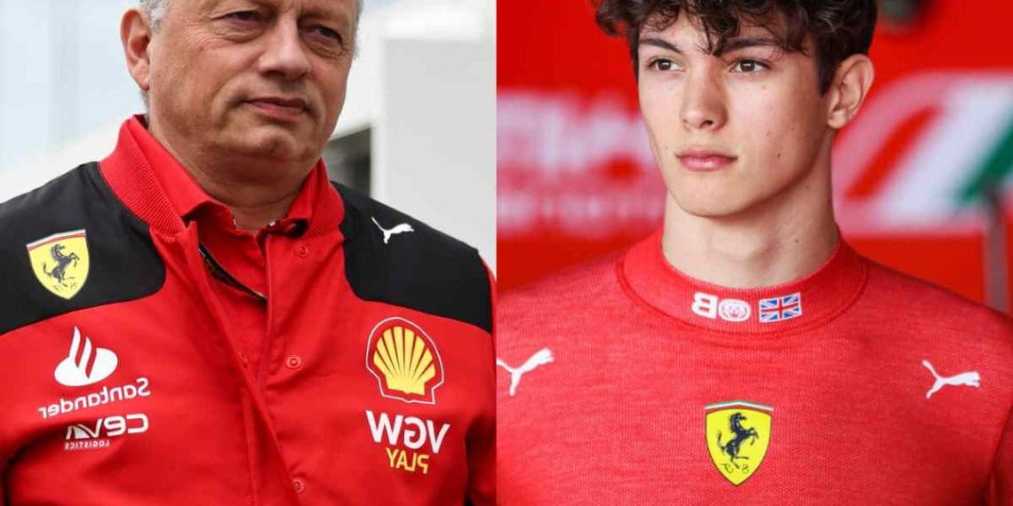 Fred Vasseur explica por que selecionou Oliver Bearman, de 18 anos, como piloto reserva da Ferrari para a temporada 2024.