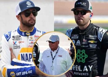 “Grito de Rick Hendrick para a TV: ‘Oh, não, não, não’ ao ver Chase Elliott lutando ferozmente contra William Byron em Martinsville.”