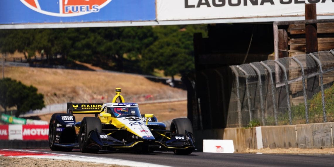 Herta lidera no segundo treino em Laguna Seca.