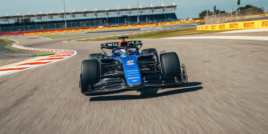 Williams reveals FW46 during Bahrain testing.