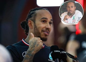 VÍDEO: Lewis Hamilton exibe sua forma física e brinca com George Russell.