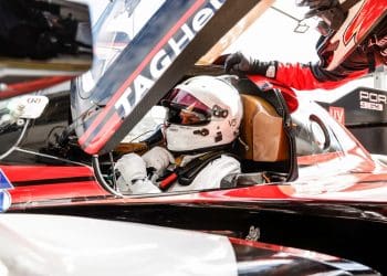 Sebastian Vettel testa protótipo da Porsche para Le Mans.