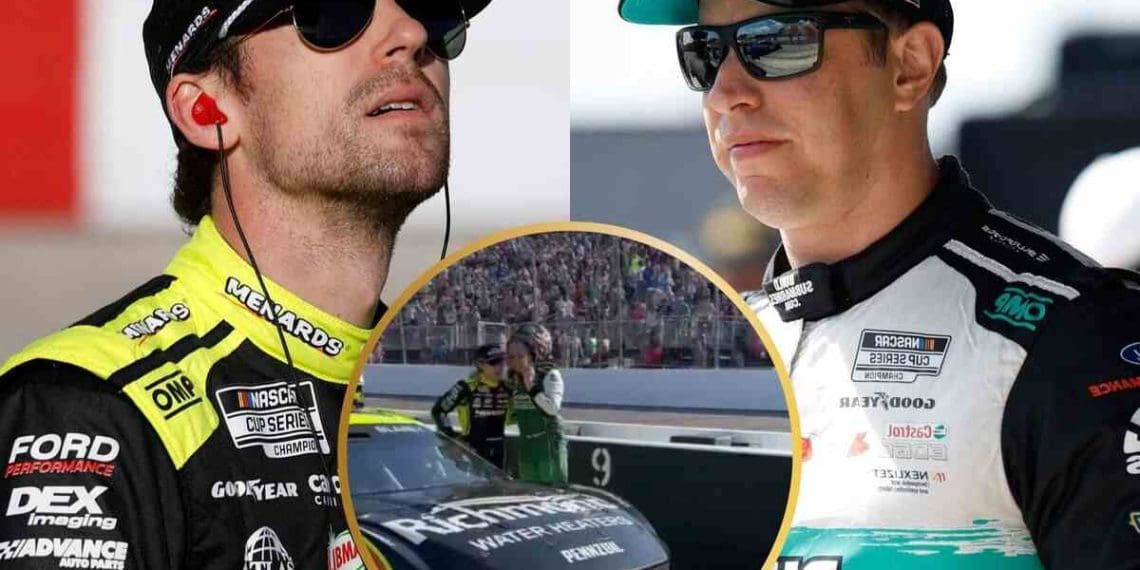 VÍDEO: Brad Keselowski demonstra espírito esportivo, consola Ryan Blaney após derrota devastadora em Gateway