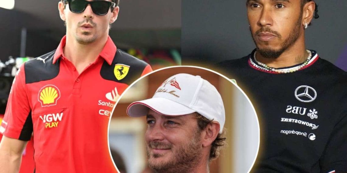 Membro da família real de Mônaco apoia piloto local Charles Leclerc em vez de Lewis Hamilton na Ferrari em 2025.