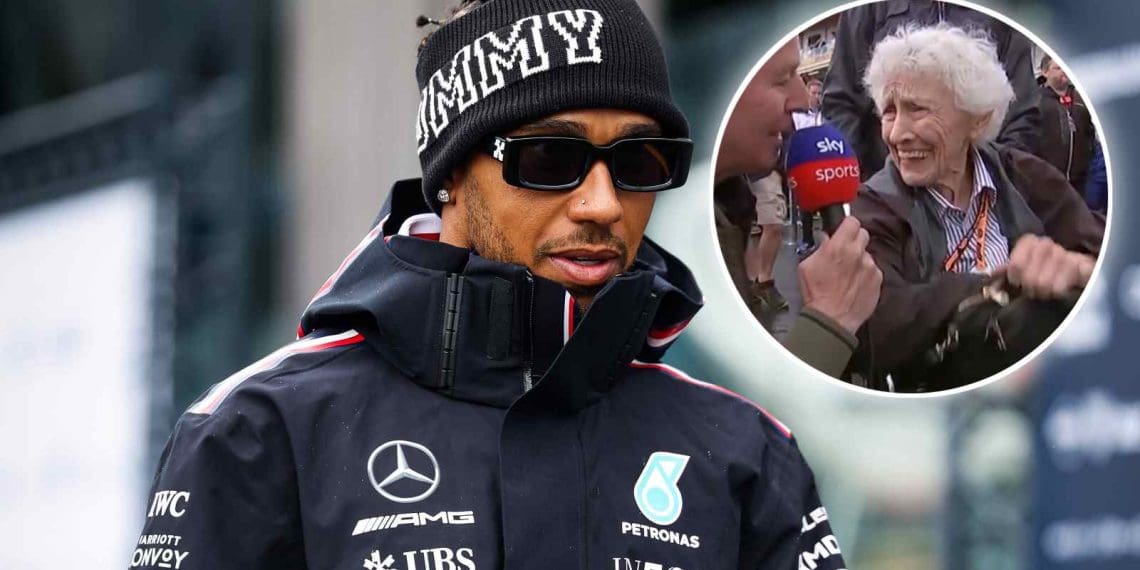 Primeira piloto feminina dos EUA, Mary McGee, apoia Lewis Hamilton no Grande Prêmio do Canadá.