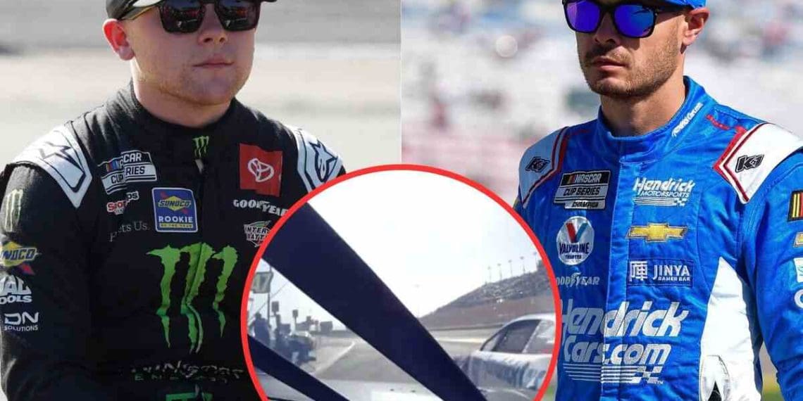 VÍDEO: Ty Gibbs faz contato com Kyle Larson na área de boxes em Las Vegas, provoca reações dos fãs.