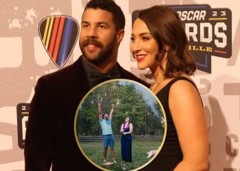 Bubba Wallace e Amanda Wallace organizam festa de revelação de gênero antes da Coca Cola 600.