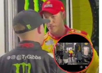 VIDEO: Joey Logano Confronts Ty Gibbs in LA Clash