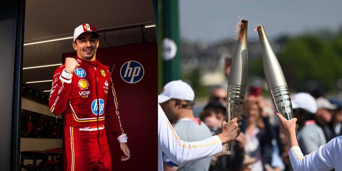 Piloto da Ferrari, Charles Leclerc, dará início ao revezamento da tocha olímpica em Mônaco.