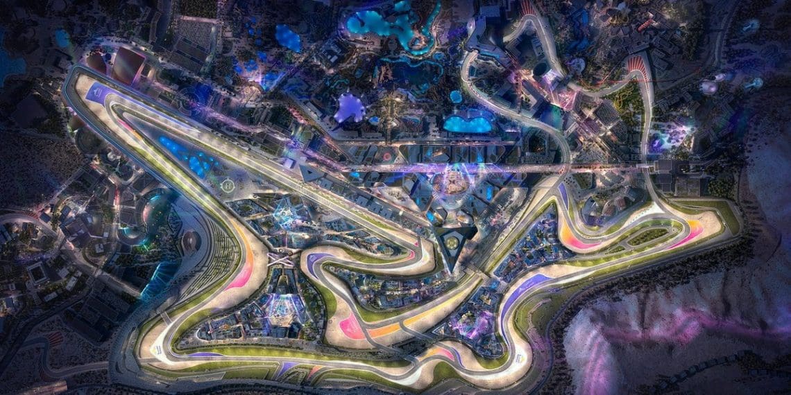 Arábia Saudita revela informações sobre novo circuito de Fórmula 1 em Qiddiya.