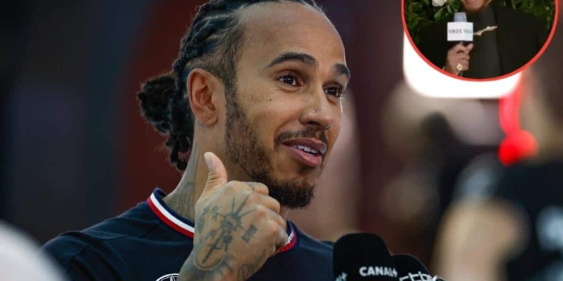 Lewis Hamilton surpreende em terno preto da Burberry no Met Gala 2024.