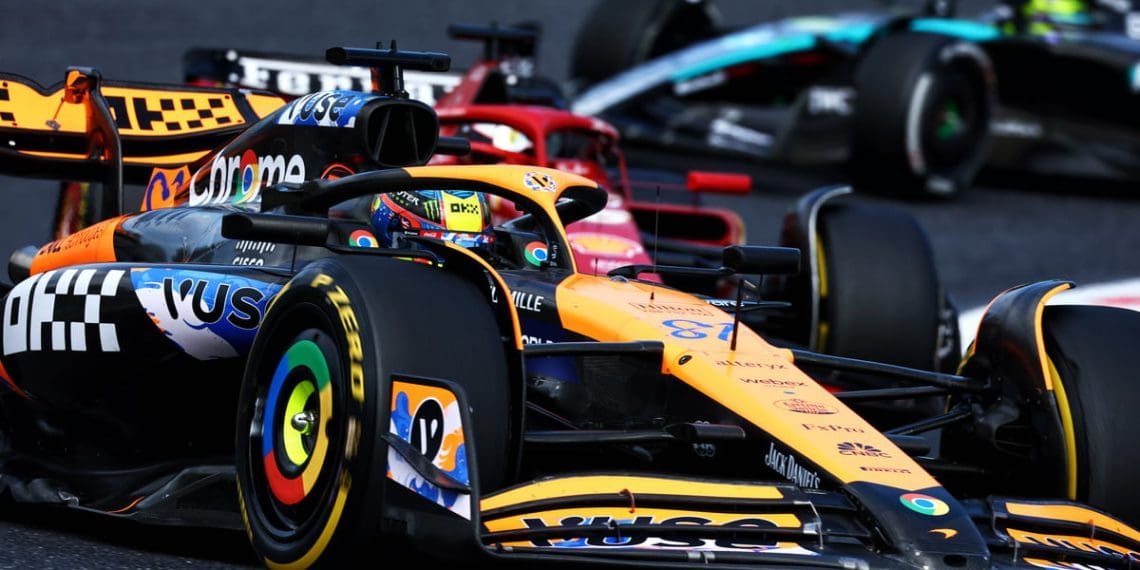 Piastri chocado por táticas na corrida de F1 no Japão.