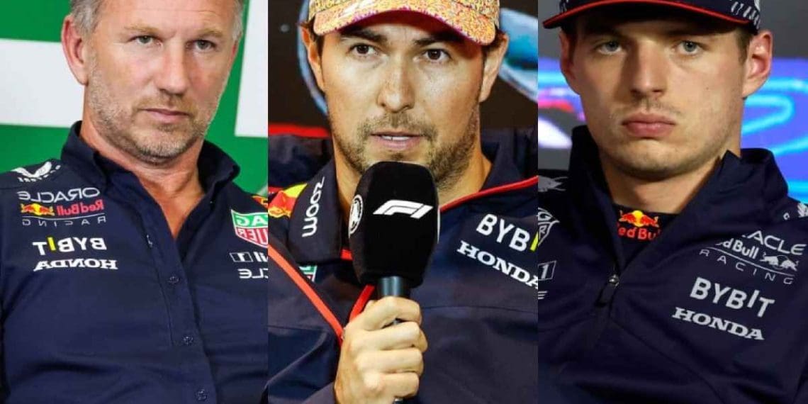 Sergio Perez apoia Christian Horner após críticas do pai de Max Verstappen.