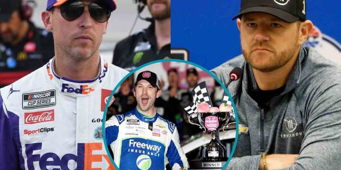 Denny Hamlin critica Justin Marks por insinuar que Daniel Suarez não estava sob pressão indo para 2024.